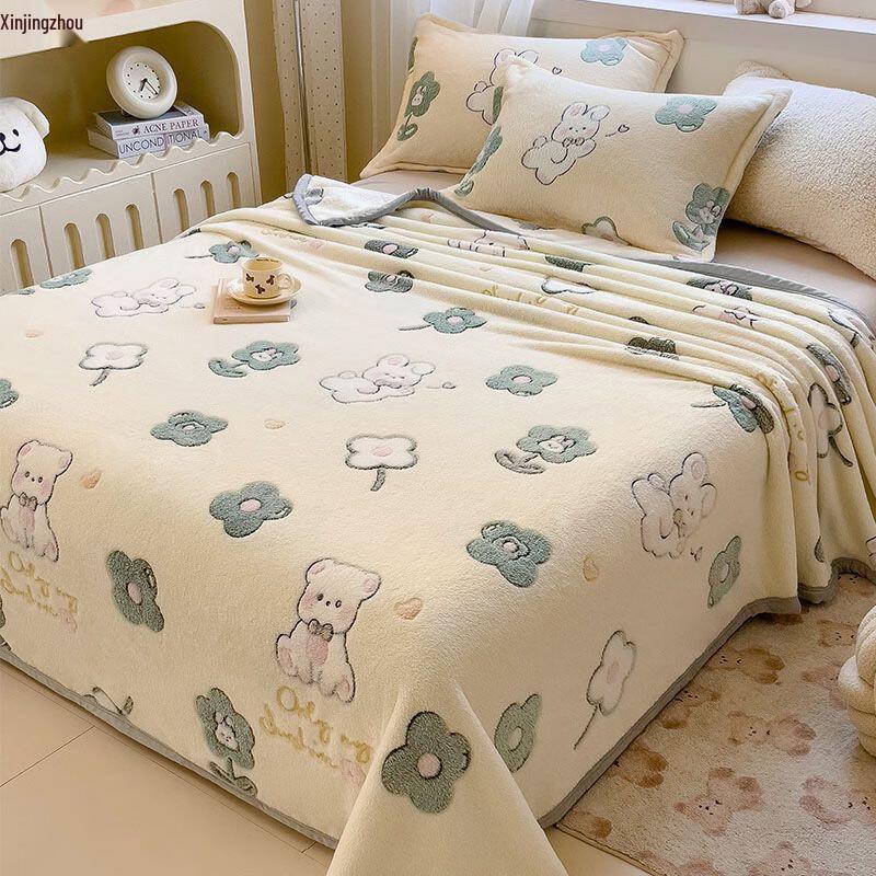 Thickened Milk Velvet Flannel Blanket