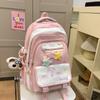 Youthful Nylon Student Backpack With Embroidered Design For School Use