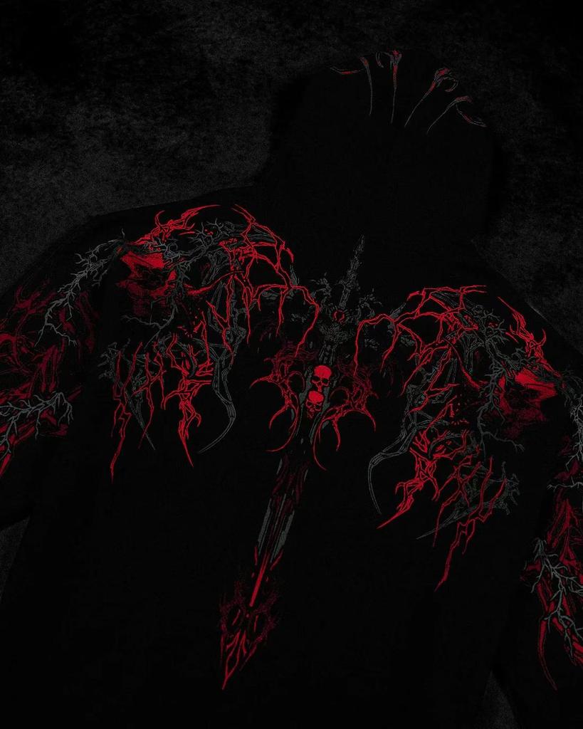 Breathedivinity Men's Dark Style Hoodie - Trendy Autumn/Winter Sports Outerwear