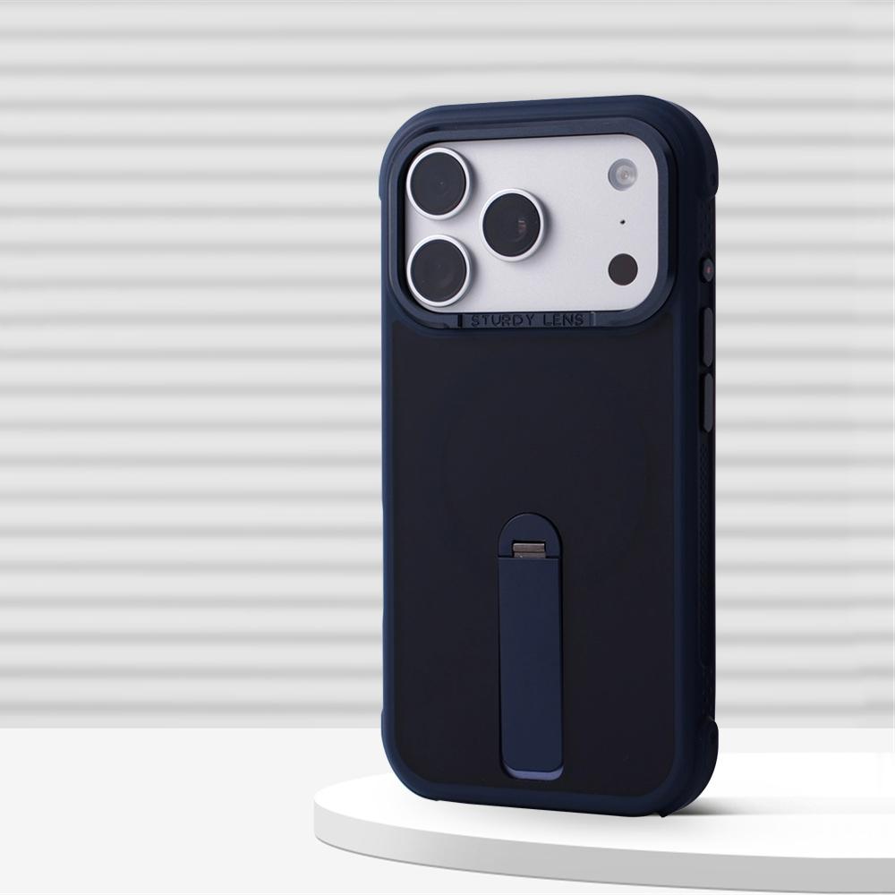 Luxury Matte Translucence Stand Shockproof Magnetic Case For iPhone 17 Pro Max 16 15 14 13 12 For Magsafe Anti-Drop Armor Cover