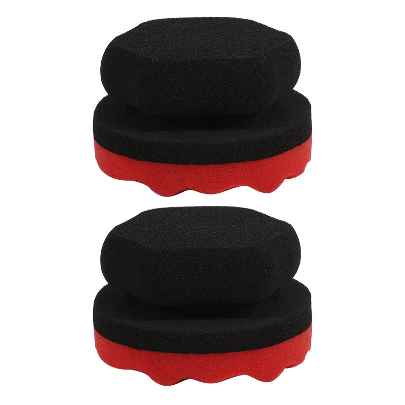 Professioneller Auto Wachs Schwamm Applikator Blau Schwarz Ergonomischer Handlicher Schwamm für Einfache Reifenverkleidung Lack Wachsen Detaillierung Reinigungsset