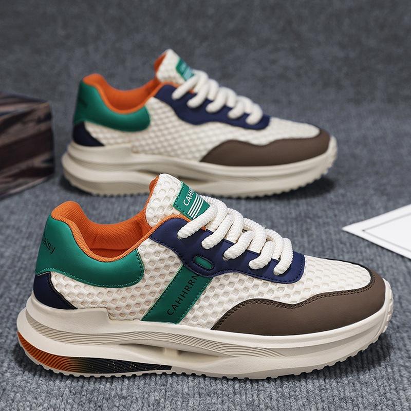 Sports and leisure shoes men's trend spring mesh shoes young and young students men's shoes trendy shoes men's breathability