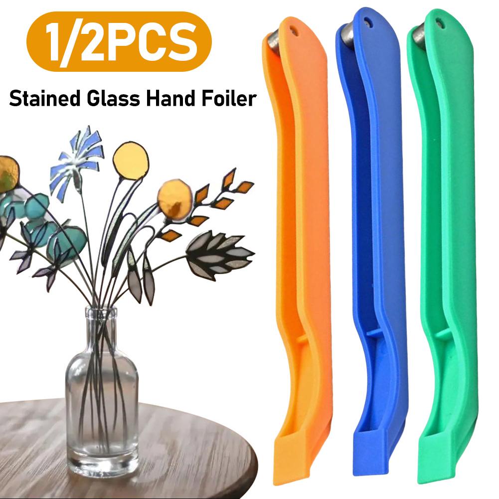 7/32" 3/16" Copper Foil Hand Foiler For Stained Glass Hand Foiler Tool Tained Glass Hand Foiler Copper Foil Wrapping 1/2pcs