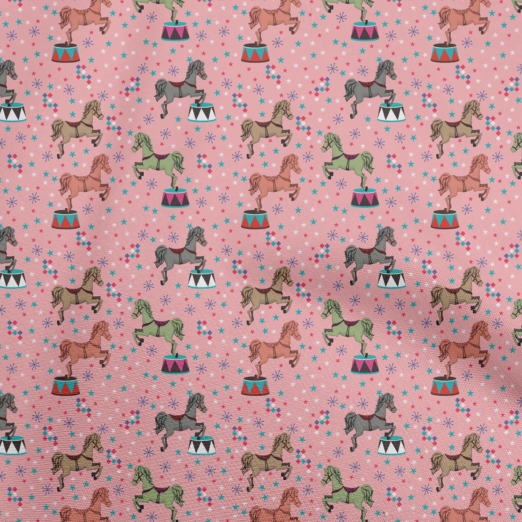 

OneOone Cotton Flex Brown Fabric Circus Sewing Ремісничі проекти Друк на тканині 40 дюймів 42 Inch Wide - Viscose Chiffon троянди рожеві кольору