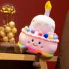 Adorable Strawberry Cake Plush Toy Stuffed Food Dessert Pillow Kawaii Sweet Birthday Cake Candle Party Decor Creative Gift