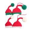 Festival Santa Hat Decoration Handmade Craft For Kids Holiday Gift Wrapping Bottle Decorations