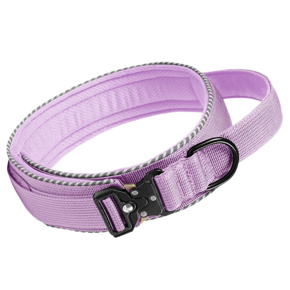 

Polyester Fiber Pet Dog Collar Adjustable Pet Reflective Collar for Medium Large Dog M фиолетовый