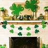St. Patrick's Day Banner Wooden Bead Wreath Suitable For St. Patrick's Day Decorative Hanging