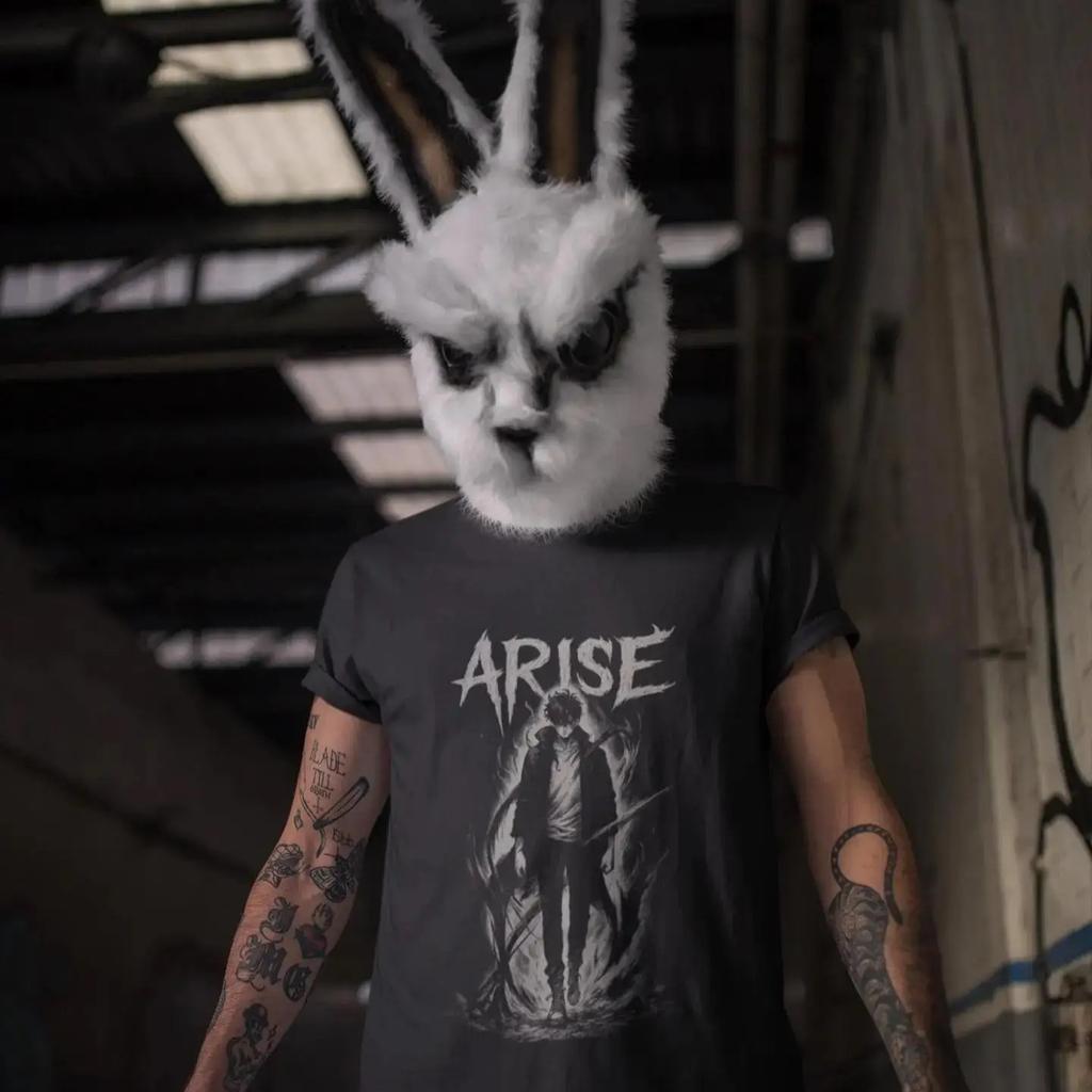 2026 Best Selling Fashion New Street Solo Leveling Shirt ARISE Sung Jinwoo Shadow Monarch Tee Dark Manhwa Anime Graphic Men Tee