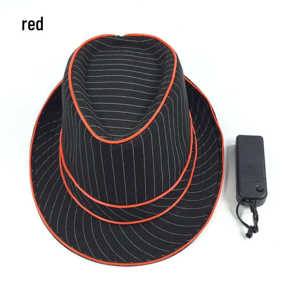 LED Glowing British Gentleman Top Hat - Stylish Trend for Prom Parties and Jazz Events