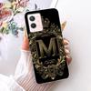 For Vivo Y33s 5G Case Cover Transparent Luxury Crown A-Z Letters 2D Flat Pattern Soft Phone Case For Vivo V2166A