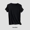 Women's 2026 Easy Care Mulberry Silk Round Neck T-shirt - Casual, Breathable, Short Sleeve, Skin-Friendly.
