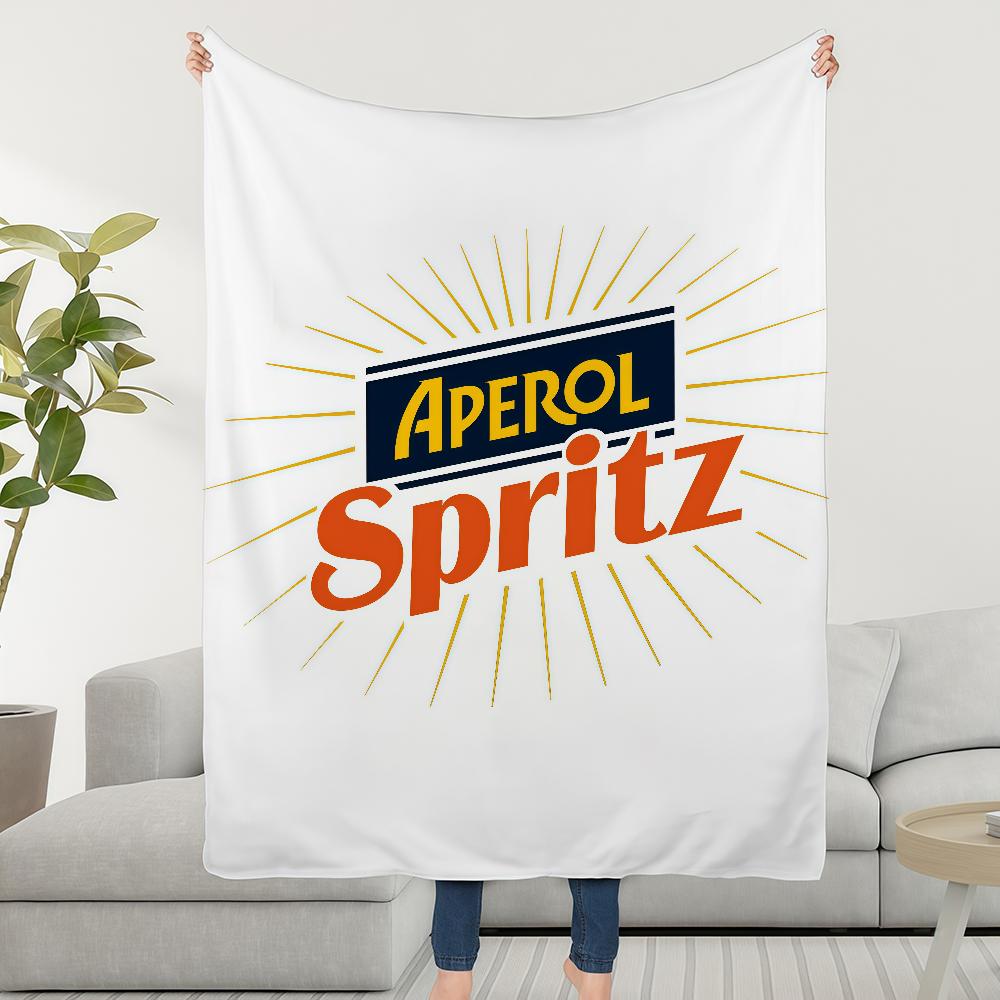 

Blanket Throw Super Cosy Logo Plush Living S-SpritzS-ES Room Sofa Couch A-AperolS-ES Childish Birthday Gifts 80x60in