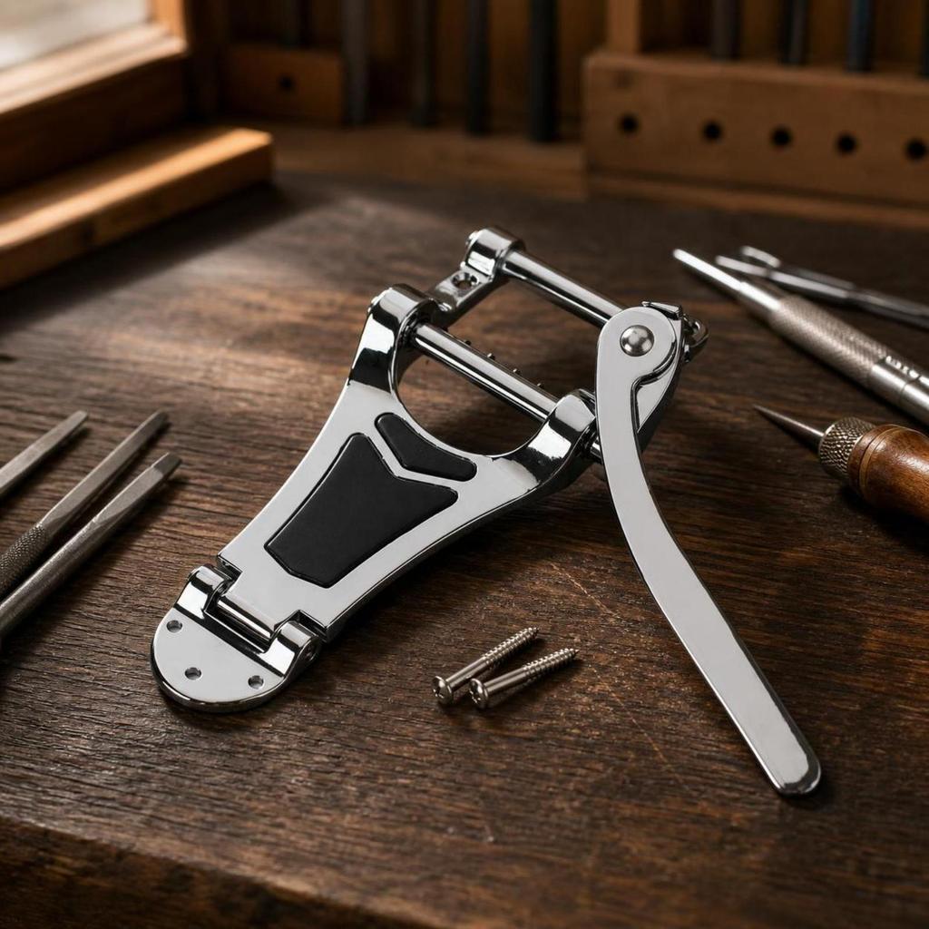 6 String Guitar Bridge Assembly with Tremolo Arm Replacement