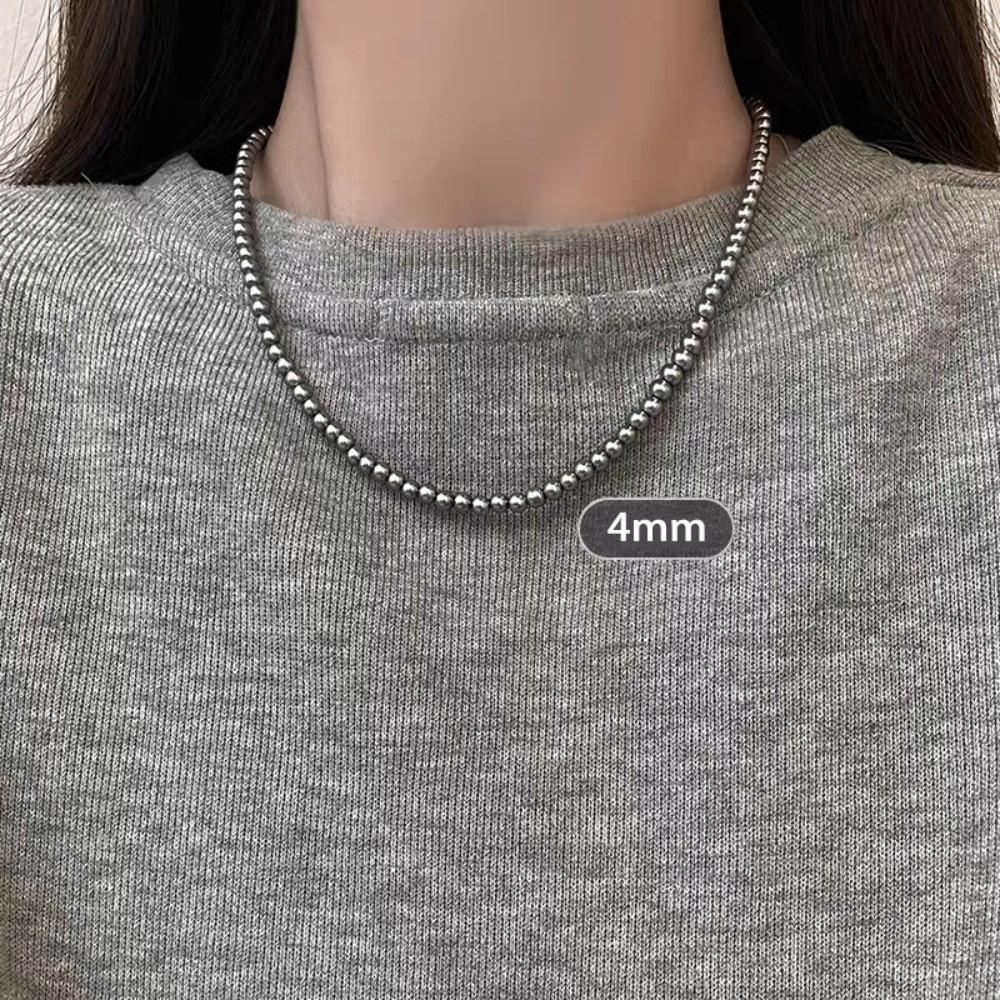 Beads Gray Pearl Necklace Imitation Clavicle Chain New Beaded Choker  Women