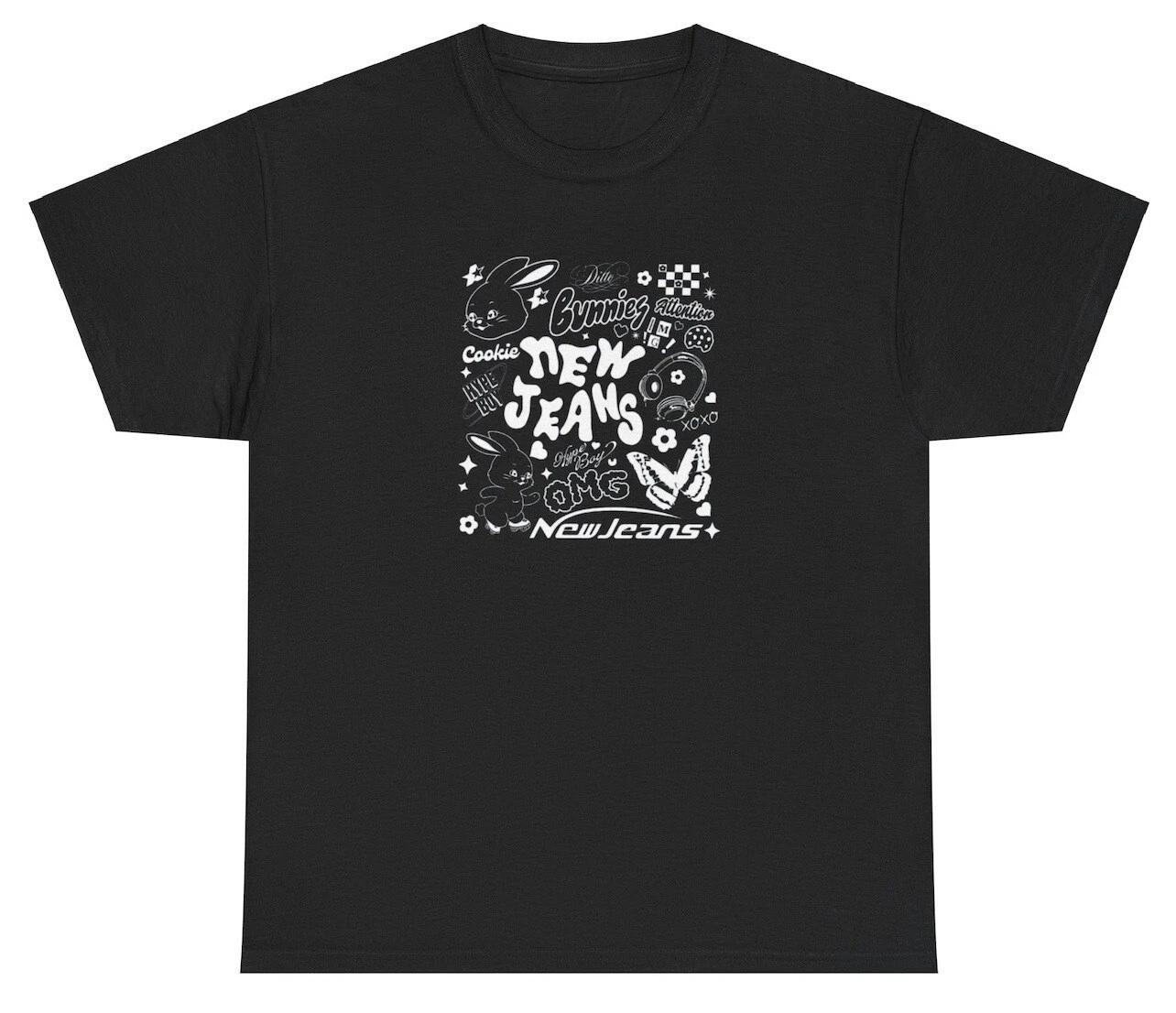 NewJeans Anime T Shirt Get Up 2nd EP Comeback New Jeans Bunnies Tokki Time Tee L