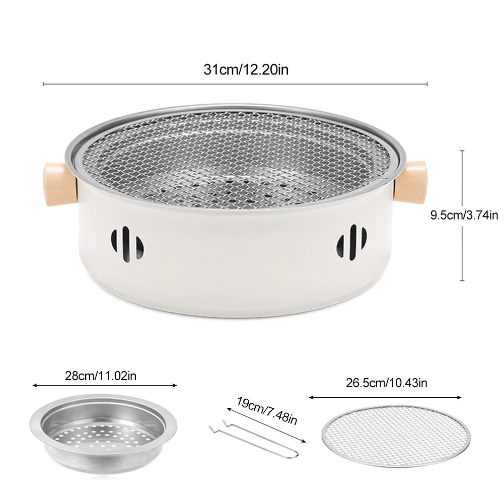 Barbekü Kömür Izgarası Taşınabilir Kompakt Masa Üstü Barbekü Izgarası Izgara Ağı Kamp Izgarası Soba Çok İşlevli Açık Bahçe Terası için