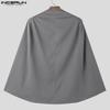 INCERUN Men Spring Open Front Loose Irregular Cloaks Mantle