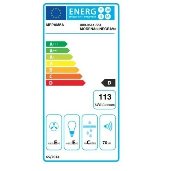 Hotte Standard MEPAMSA MODENA 60 V3 - Blanc - 400 M3/h