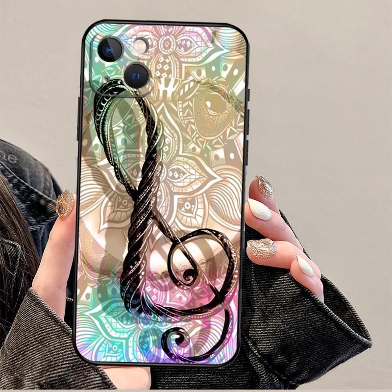 Music Note Musical Treble Clef Case For iPhone 12 13 Mini 11 14 Pro Max XS X XR Plus 15 16 Pro Max Cover