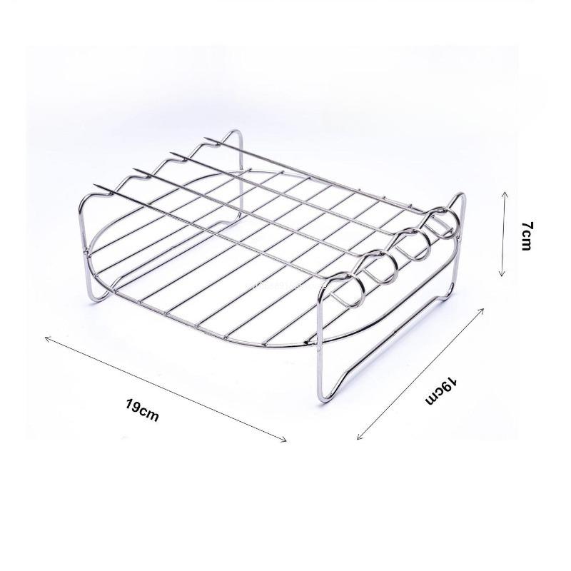 Противень для выпечки шампуры фритюрница держатель из нержавеющей стали решетка для барбекю двухслойный гриль противень для выпечки сменные кухонные принадлежности для барбекю