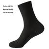 Men's Black Bamboo Fiber Summer Socks - Breathable, Sweat-Absorbent Mid-Calf Business Casual.