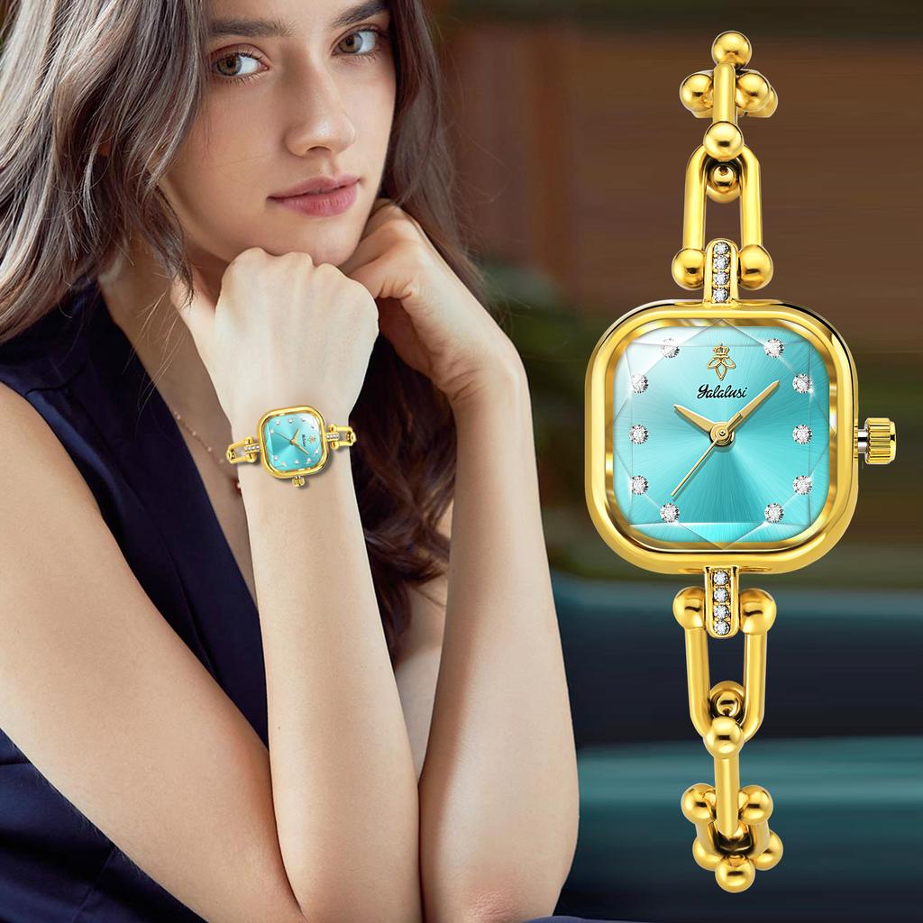 Yalalusi Women'S Watch Colorful Square Bracelet Women'S Watch Fashion Hot