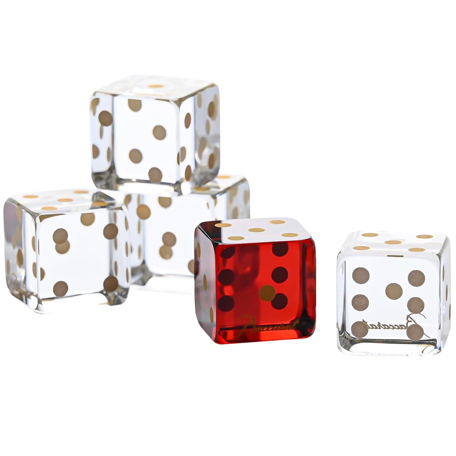 

Набор из 5 игральных костей для баккара Jew Crystal Clear Red 2813755 [Товар]