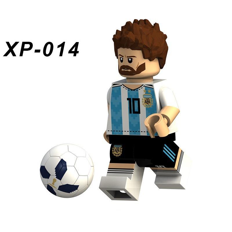 Football Sports Star Model 4.5cm Bricks Series Characters Mini Action Figure Building Blocks Kids Toys For Education Gifts