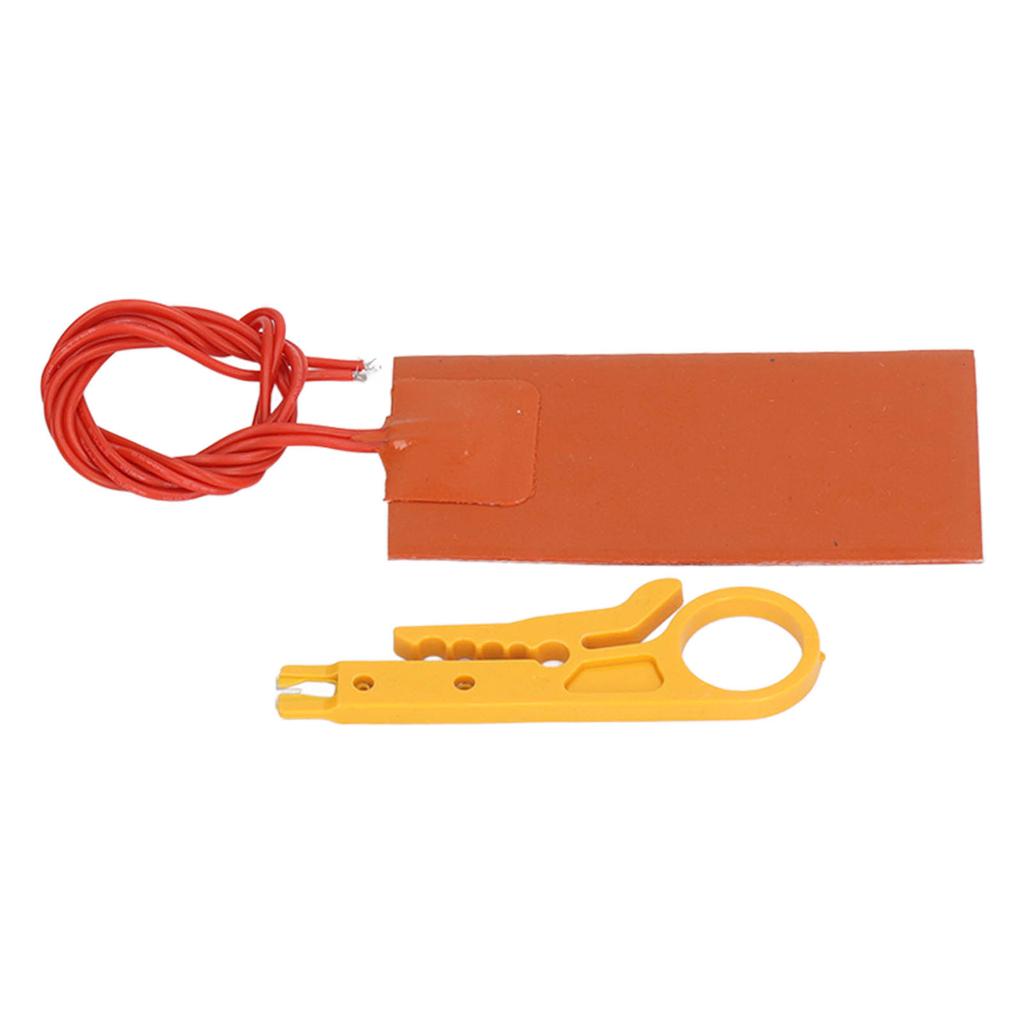 Silicone Rubber Heating Pad Safe High Heat Transfer Efficiency Flexible Heating Mat 12V 15W 250 Celsius