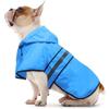 Reflective Strip Dog Hooded Raincoat High Visibility Pet Rain Jacket Pet Fluorescent Clothes  Puppy
