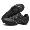 Unisex Road MTB Cycling Shoes With Dual Buckle Hard Sole Rubber Outsole
