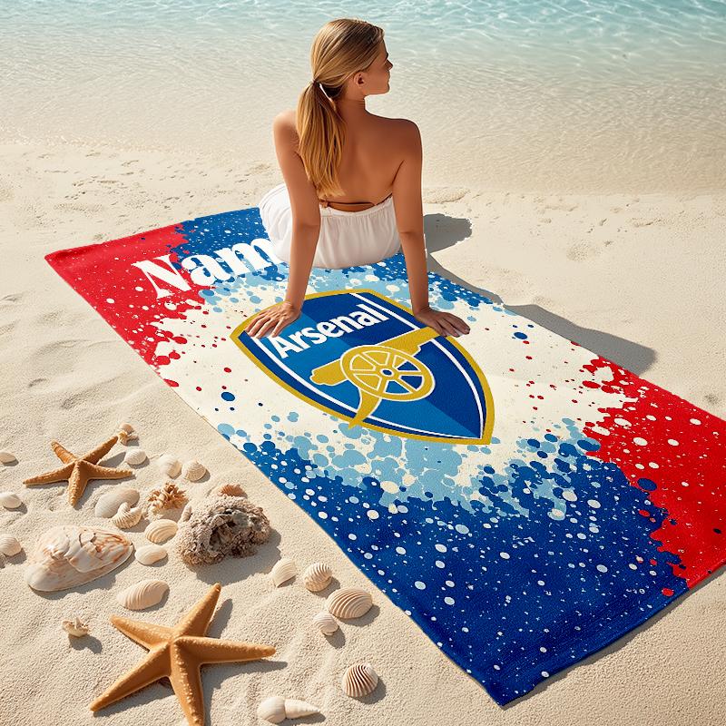 Personalized Arsenal Crest Beach Towel Microfiber Beach Towel Thin Absorbent for Beach Swimming Yoga Bath Sports. 0910362