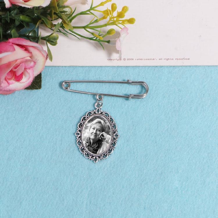 DIY Photo Glamour Lace Oval Bridal Pendant Memorial Angel Photo Party Ornaments