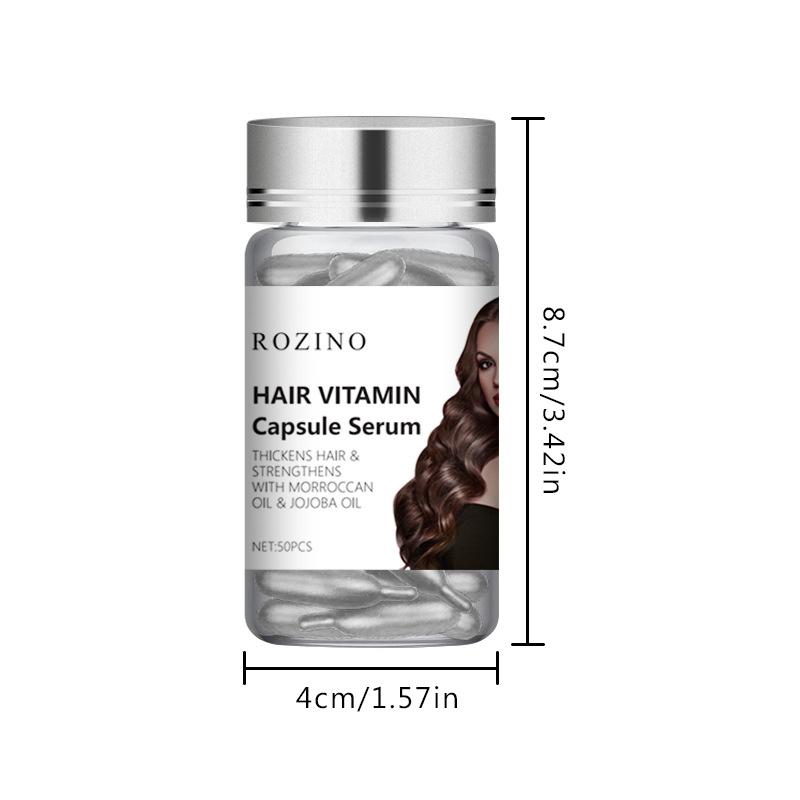 50 Stück Haarpflege-Kapseln mit ätherischen Ölen verbessern die Haartrockenheit, Dauerwellenfärbung, geschädigtes Haar und Glätte