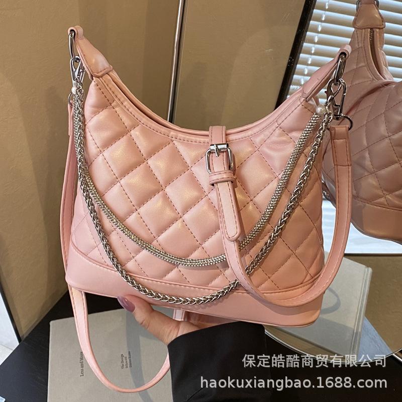 This year's popular diamond chain bag women's 2025 new trendy fashion high sense foreign versatile shoulder messenger bag