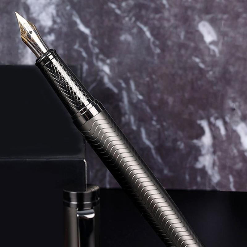 Refillable Metal Executive Pen 0.5mm Medium Point Fountain Pen Great For Office Business Writing And Document Signing