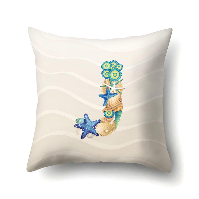 Polyester Pillow Case Decoration Home Furnishing 26 English Letter Printing Pillow Case Car Lumbar Pillow Bedside Mat