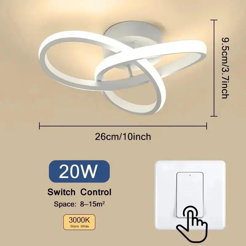 Modern Ceiling Light Household LED Pendant Light Three Color Light Bedroom Light Surface Installation 220V Restaurant Light