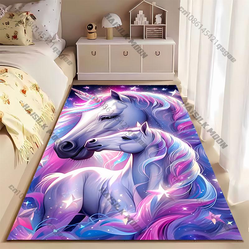 Magical unicorn bond cosmic beauty carpet Yoga living room room decor children's crawling mat doormat area rug games mat