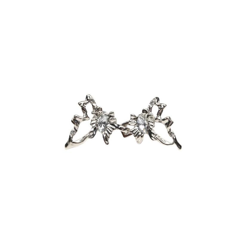 Women Vintage Rhinestone Butterfly Pant Waist Tightener Detachable Adjustable Jean Waist Button Buckle