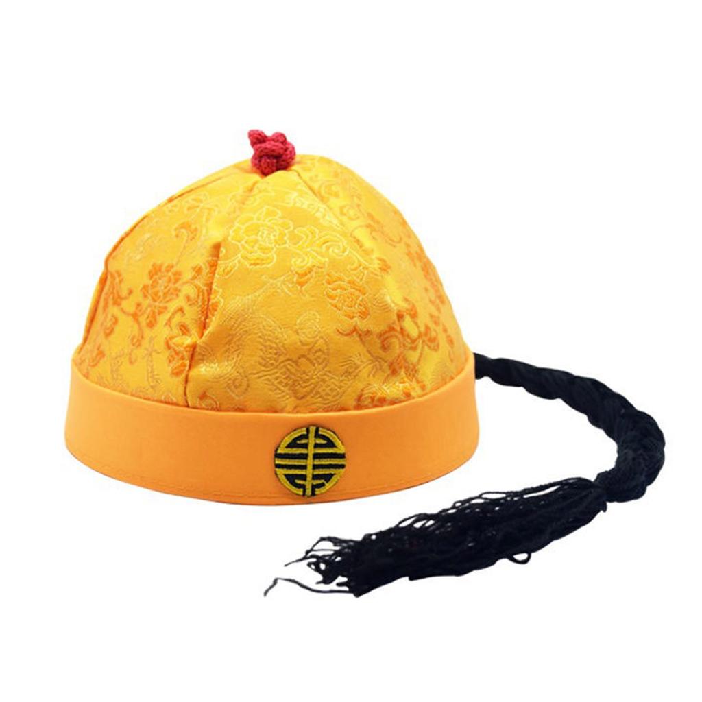 Chinesischer orientalischer Hut für Erwachsene Jugendliche Qing-Dynastie Altchinesischer Hut für Drama Verkleiden Festival Party Kostümhut