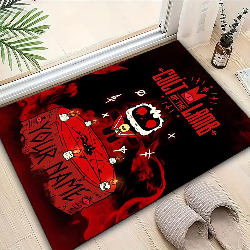Custom Name Rug Cult Lamb Game Fantasy Area Rug Suitable for Indoor And Outdoor,Carpets for Homes, Offices,Living Rooms,Home Decor,Christmas Gift