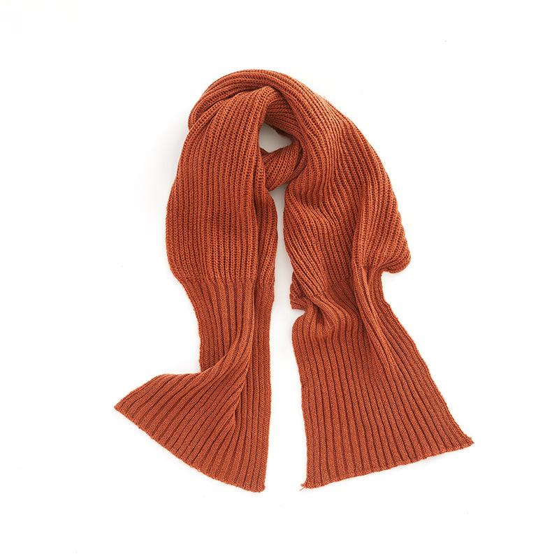 Autumn and winter new solid color mohair scarf men's and women's knitted monochrome thickened scarf shawl