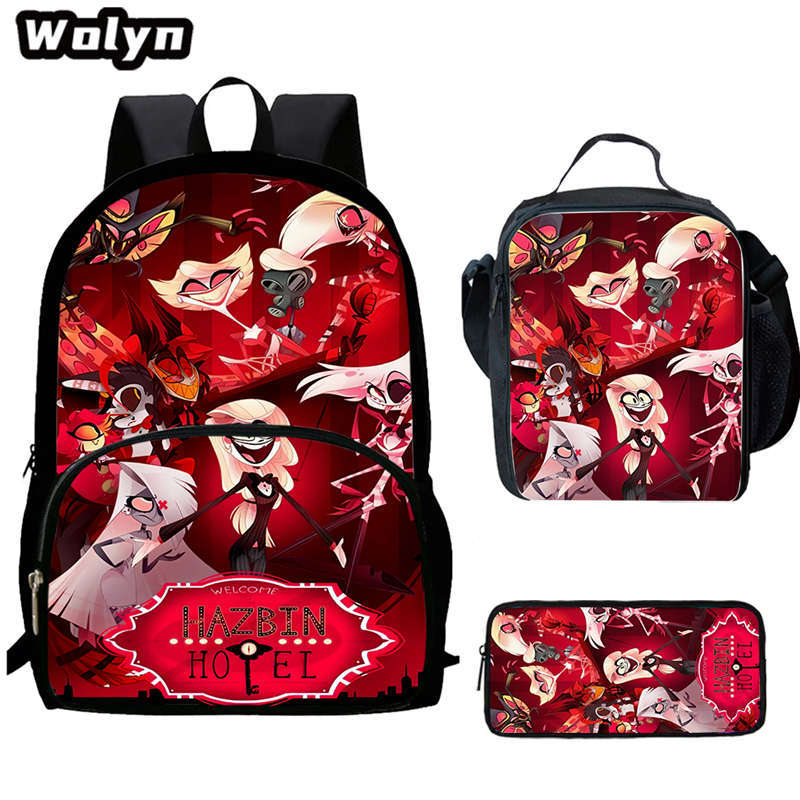 Hell Inn Hazbin Hotel Student School Bag High Value Leisure Oxford Ridge Relief Backpack
