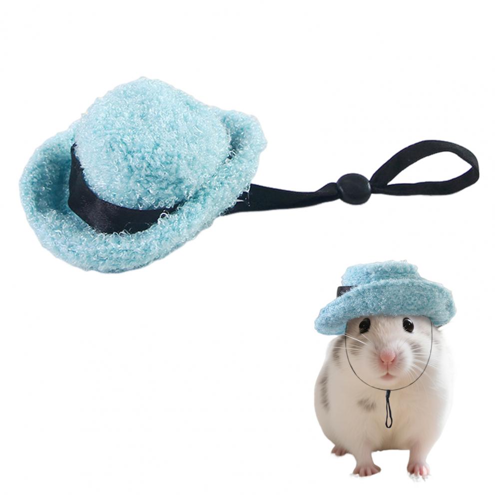Little Pet Hat Adjustable Cowboy Pet Hat with Soft Fleece Lining for Street Photography Stylish Headgear Pet Accessory