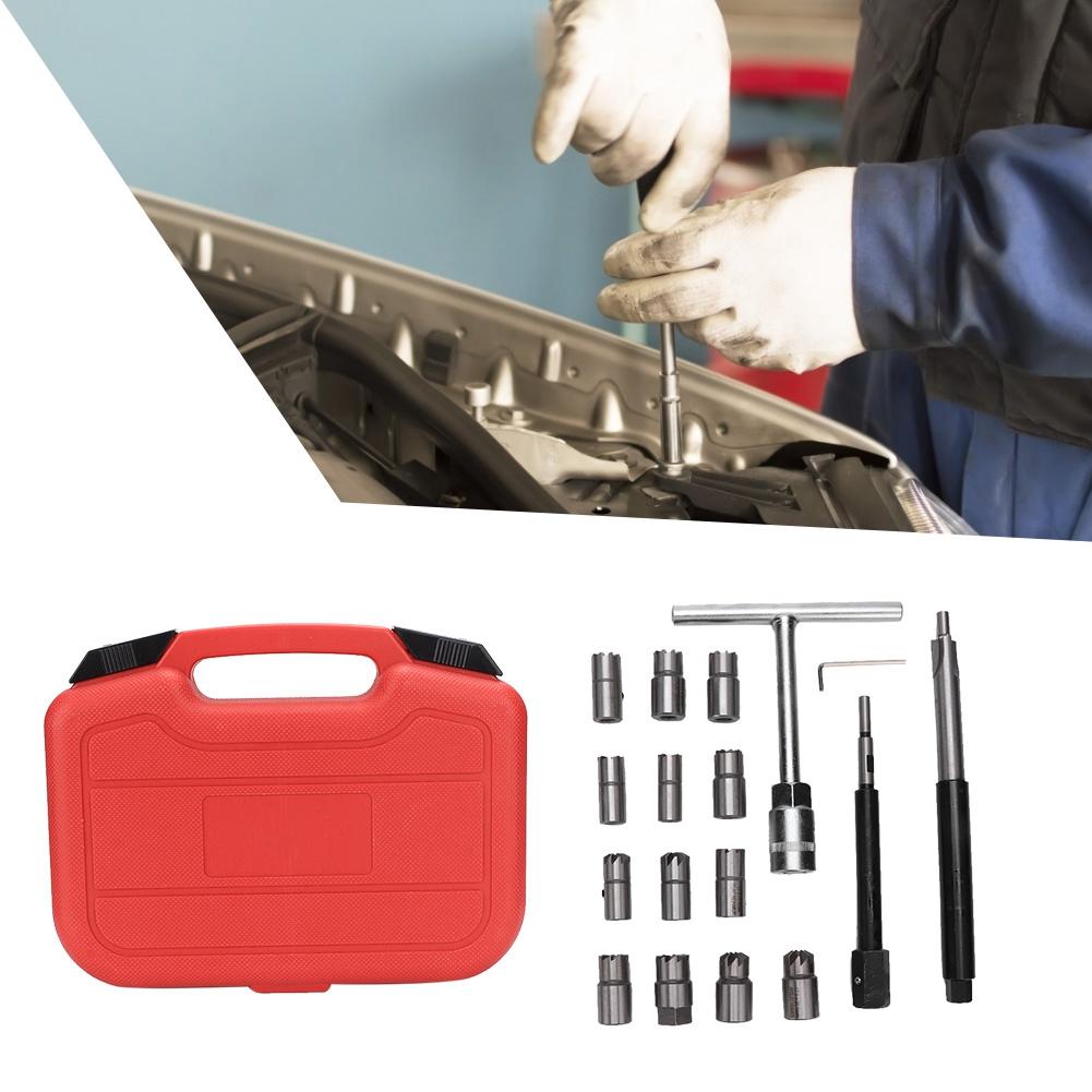 17-teiliges Dieselinjektor-Sitzfräser-Fräser-Set Universelles Auto-Werkzeugset