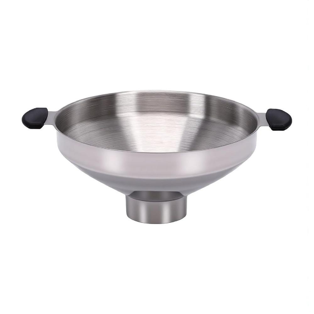 Stainless Steel Wide Mouth Funnel Dual Handles Kitchen Funnel Durable Canning Funnel  Kitchen