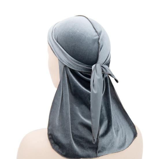 Kopftuch Kappe Hip Hop Einfarbig Elastisch Übergroße Kopfbedeckung Kleidungszubehör Samt Damen Herren Lange Schwanz Kopfwickel Bandana für Outdoor