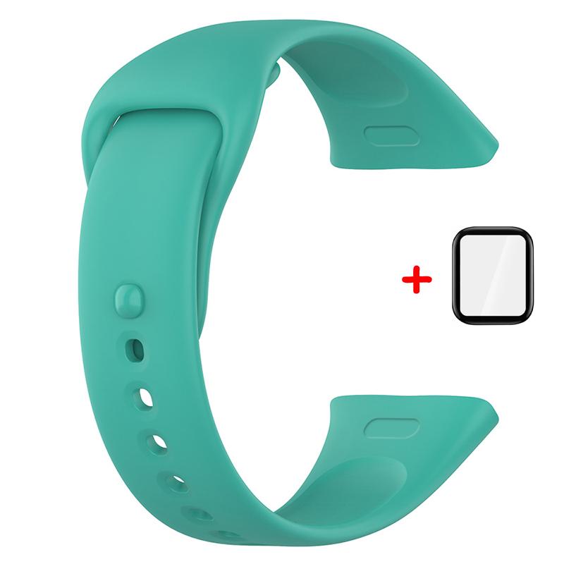 Silicone Band For Xiaomi Redmi Watch 3 Active Strap Replacement Watchband Bracelet For Redmi Watch 3 Lite With Screen Protector